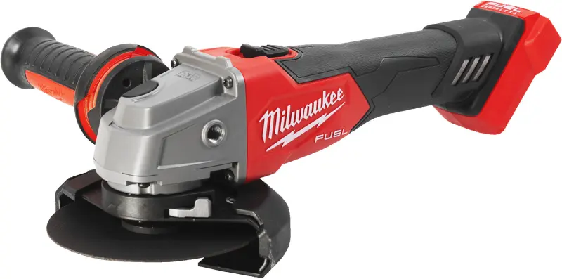Aku úhlová bruska 125 mm Milwaukee M18 FSAG125X-501B s posuvným spínačem, aku M18 B5 + M12-18 C+ taška, 4933500779